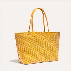 Goyard Yellow Goyardine Coated Canvas and Leather Saint Louis Tote